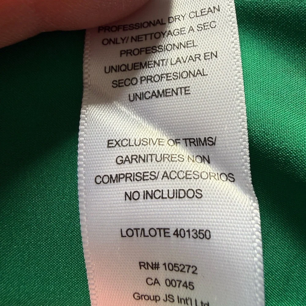 5-Halston Heritage Emerald One-Shoulder Dress - Picture 13 of 14